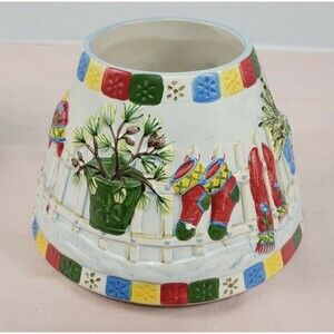 Yankee Candle Winter Mittens Lg Jar Candle Shade Evergreen Snow Sweaters Scarf